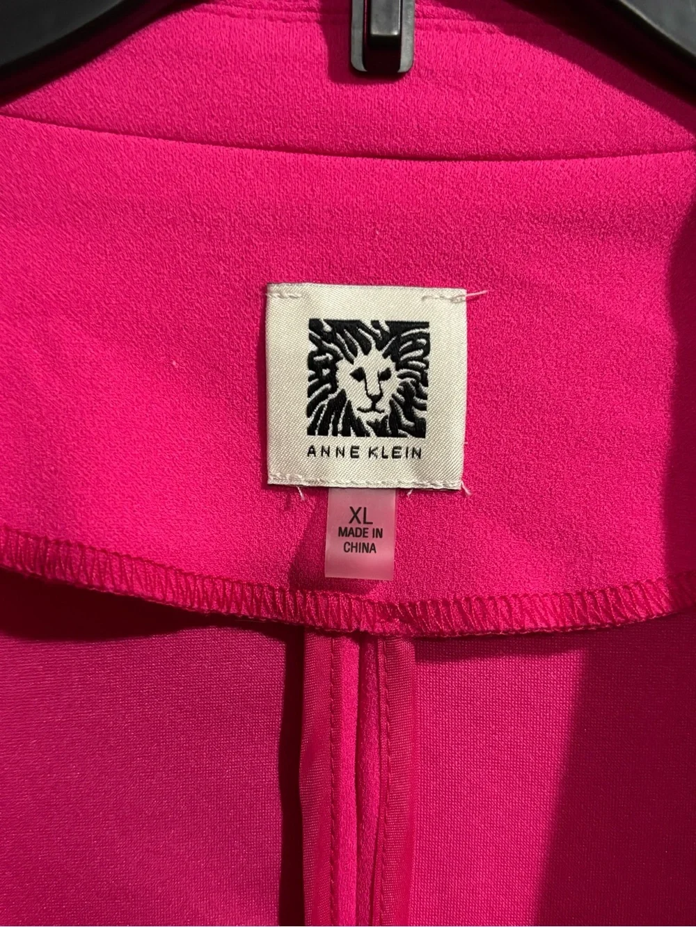 Anne Klein Hot Pink Open-Front Shawl Collar Blazer size XL